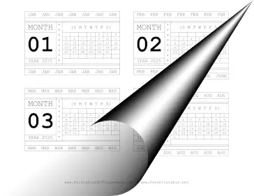 2025 Horizontal Scrapbook Calendar Cards Calendar