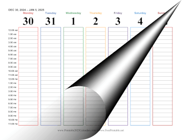 2025 Hourly Calendar Calendar