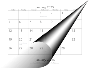 2025 Bottom Month calendar