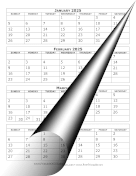 2025 Calendar Four Months Per Page calendar