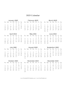 2025 Calendar One Page Large Vertical calendar