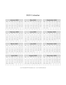 2025 Calendar One Page Vertical Grid Descending Monday Start calendar