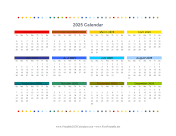 2025 Colorful Calendar calendar